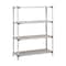Metro Freestanding Plastic Shelving, Open Style, 24 in D, 72 in W, 62 in H, 4 Shelves, Blue/Taupe Q576G3 - alternate 1