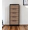 Homeroots 18" Brown and Black Five Drawer Standard Chest 544007 - alternate 1