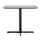 Flash Furniture 36" SQ Tabletop, Seamless Surface Technology, Gray Faux Concrete, 30x30 Black Table Height X-Base ST-SQ36-CMGY-T3030-GG - alternate 5
