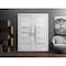 Sartodoors Slab Barn Door Panel Frosted Glass Grey 42x84 Solid Core Modern Interior QUADRO4088S-OAK-4284 - alternate 4