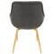 Leisuremod Markley Modern Leather Dining Arm Chair with Gold Metal Legs, Charcoal Black, 4PK ECG26BL4 - alternate 5