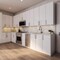 Cambridge Radiance 42in.W x24in.D x34.5in.H Ready to Assemble Slab Corner Blind Kitchen Cabinet in White Gloss SA-BB42-WG-KIT - alternate 9