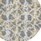 Homeroots 8' Gray And Ivory Round Abstract Washable Indoor Outdoor Area Rug 614163 - alternate 4