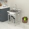 Wrightmaster 21.7 in. Freestanding Stainless Steel 1 Compartment Kitchen Sink with Drain Pipe, Adjustable Feet ZOR-Y2522R1-S - alternate 4