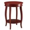 Homeroots 24" Red Wood Round End Table With Shelf 286289 - alternate 5