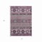 Homeroots 5' X 8' Purple Plum And Gray Tribal Washable Indoor Outdoor Area Rug 615423 - alternate 5