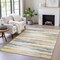 Homeroots 3' X 5' Gold Gray And Ivory Striped Washable Indoor Outdoor Area Rug 631407 - alternate 5