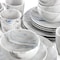 Elama Fine Marble 16 Piece Porcelain Dinnerware Set in Blue and Gray EL-FINEMARBLE-BG - alternate 4