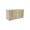 Homeroots 39in White And Light Oak Standard Accent Cabinet With One Shelf 477597 - alternate 5