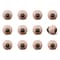 Homeroots Set of Twelve Orange And White Geometric Ceramic Drawer Pull Knobs, 12PK 358105 - alternate 3