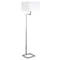 Homeroots 64" Nickel Floor Lamp With White Frosted Glass Rectangular Shade 523440 - alternate 1