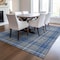 Homeroots 10' X 14' Gray Blue And Ivory Plaid Washable Indoor Outdoor Area Rug 597110 - alternate 4