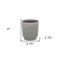 Homeroots Gray Ceramic 19 Ounce Striped Round Distressed Pot Planter 487470 - alternate 5