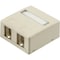 Hubbell Premise Wiring Surface Housing 2 Port HSB2OW - alternate 1