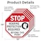 Signmission Stop Hearing Protection Required Be, 10 inch X 10 inch, Aluminum Metal Signs, 5PK OC-A-5Pack-10-123 - alternate 3