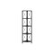 Homeroots 59" Black Metal Four Tier Corner Bookcase 489788 - alternate 1