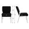 Flash Furniture 21''W Black Fabric Stacking Church Chair XU-CH0221-BK-SV-GG - alternate 3