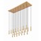 Z-Lite Stari 23-Light Linear Chandelier, 18 in W, Modern Gold 1956P-23L-MGLD - alternate 3