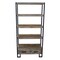 Homeroots 71" Brown Distressed Solid Wood Four Tier Etagere Bookcase with Two Drawers 488872 - alternate 2