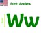Aacc Self-Adhesive Vinyl Letter: w, Scale: 12 in. Color: Green Font: Anders by, 12PK AACC-Anders-lw-Green-I12x12 - alternate 1