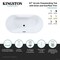 Kingston Brass 67" Acrylic Oval Double Ended Freestanding Tub with Drain, Glossy White/Polished Brass VTDE673223C422 - alternate 3
