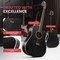 Pyle Steel String Acoustic Guitar Kit, 41 in Full Size Cutaway with Ashtree Top, Open Pore Finish PGA480BK - alternate 4
