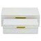 Homeroots Set of Two White And Gold Faux Shagreen Nesting Storage Boxes With Lids, 2PK 712934 - alternate 8