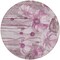 Homeroots 8' Plum Mauve And Pink Round Floral Washable Indoor Outdoor Area Rug 582760 - alternate 5