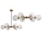 Jonathan Y Caleb 6-Light 28" Brass Cluster Pendant, Black/Brass Gold JYL9015A - alternate 4