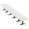 Skutchi Designs 22ft Conference Table With Power Unit | 22 Person Modular Boat Meeting Table | Harmony Series HAR-BOT-48X264-T.BK-WA7976-NA - alternate 1