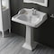 Whitehaus Collection Traditional Pedestal with an Integrated large Rectangular Bowl and Single Hole Faucet Drilling AR824-AR805-1H - alternate 5