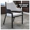 Leisuremod Ethora Modern Wooden Dining Chair in Black Fabric Seat With white top, 2PK EC22BFW2 - alternate 5