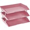 Acrimet Facility 3 Tier Letter Tray Side Load Letter Size Desktop File Organizer Plastic Solid Pink 255.9 - alternate 1