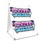 Signmission Sno Cones, 36 Inch x 24 Inch A-frame Yard Sign, Plastic Sign SBC-2436-Sno Cones - alternate 1