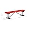Leisure Craft Leisure Craft 6 FT Outdoor Bench without Back, Portable, Red B6XPP-RED - alternate 5