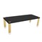 Homeroots 95" Black and Gold Wood and Stainless Steel Dining Table 534368 - alternate 5