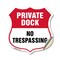 Signmission Private Dock Shield Sign No Trespassing, 12 Inch X 12 Inch, Vinyl Decal SHI-D-12-434 - alternate 1