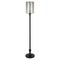 Homeroots 68" Black Torchiere Floor Lamp With Clear Transparent Glass Drum Shade 523369 - alternate 1