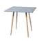 Homeroots 32" Gray and Natural Wood Square Dining Table 568206 - alternate 3