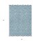 Homeroots 3' X 5' Teal Blue And Ivory Chevron Washable Indoor Outdoor Area Rug 595355 - alternate 2
