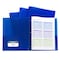 C-Line Products Two-Pocket Heavyweight Poly Portfolio Folder with Prongs, Blue, 20PK 32965 - alternate 2
