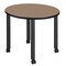 Regency Round Kee Small Breakroom Table, 30 in W, 30 in L, Noble Oak TBMC30RNDNOBK - alternate 1