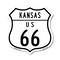 Signmission Kansas Route Marker Shield Sign Us 66, 12 Inch X 12 Inch, Plastic Sign SHI-P-12-384 - alternate 1