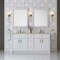 James Martin Vanities Bellshire 72" Double Vanity, Bright White w/ 3 CM Tajnar Eclos Top 660-V72-BW-3TJR - alternate 4