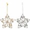 Homeroots Set of Four Gold And Silver Handmade Faux Crystal And Metal Hanging Star Ornaments, 4PK 548239 - alternate 5
