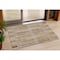 Homeroots 3' X 5' Terra Cotta And Beige Striped Washable Indoor Outdoor Area Rug 631575 - alternate 1