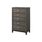 Homeroots 31" Gray Wood Five Drawer Dresser 318747 - alternate 4