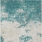 Homeroots 10' X 14' Teal Blue Ivory And Gray Abstract Washable Indoor Outdoor Area Rug 599525 - alternate 7