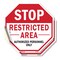 Signmission Stop Restricted Area Authorized Per, 4 inch X 4 inch, Vinyl Decal, 2PK OC-D-2PACK-4-273 - alternate 1