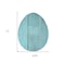 Homeroots 12" X 9" Turquoise Reclaimed Wood Egg Shaped Wall Decor 384890 - alternate 4